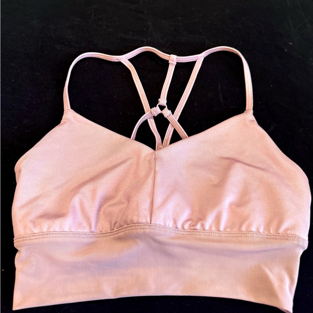ALO Yoga Women's Blush Strappy Sports Bra.   12 - Picture 3 of 6